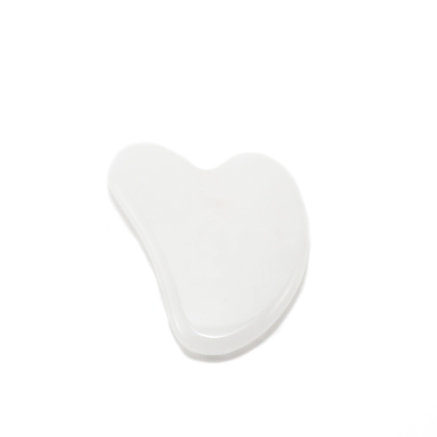 Gua Sha di quarzo bianco naturale a forma di cuore