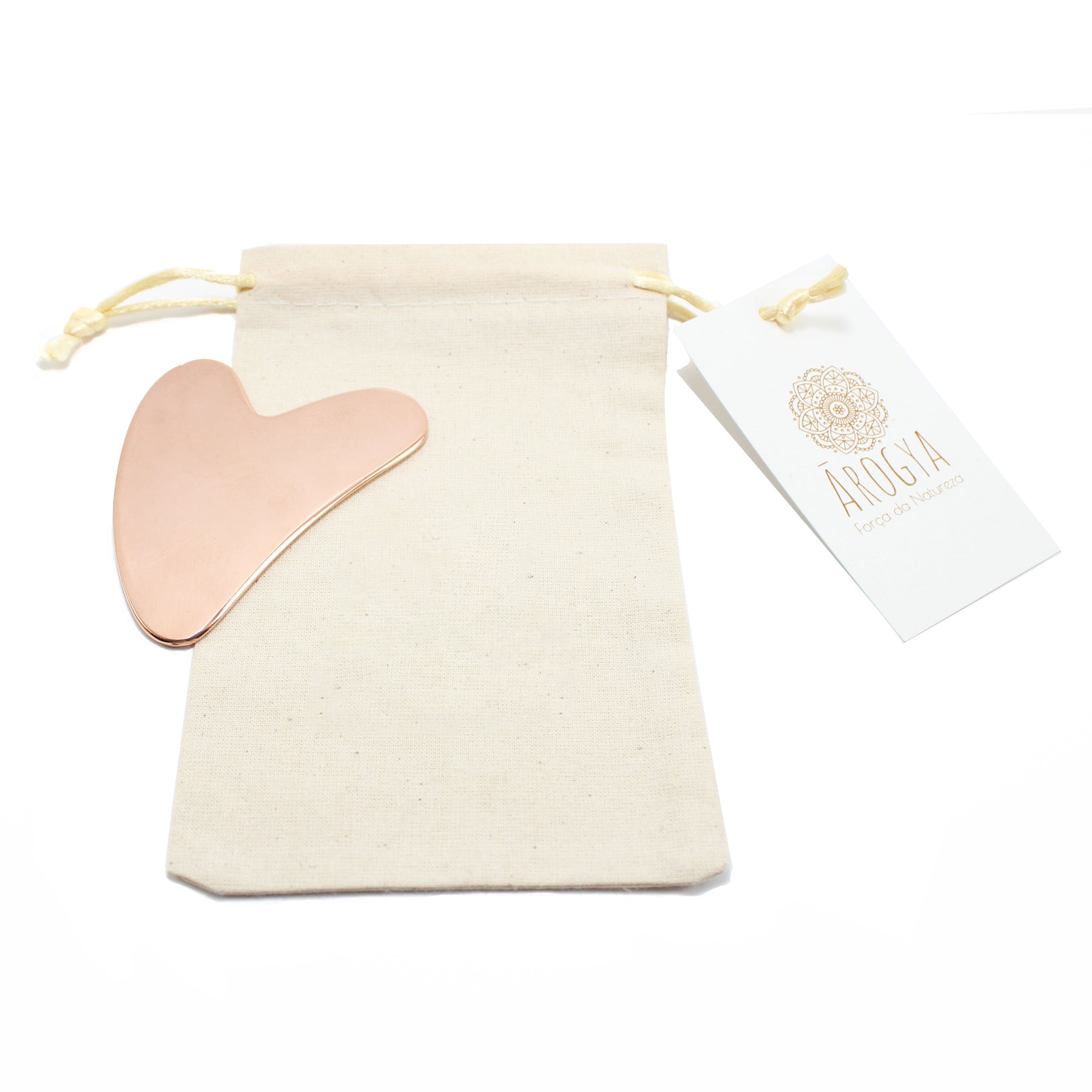 Gua Sha Ayurvédico de Cobre en forma de Corazón
