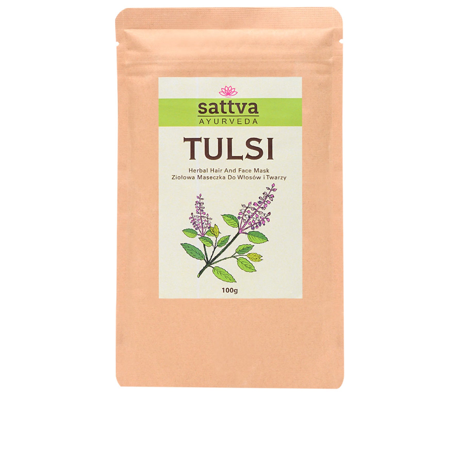 Máscara Facial e Capilar Herbal de Tulsi em pó