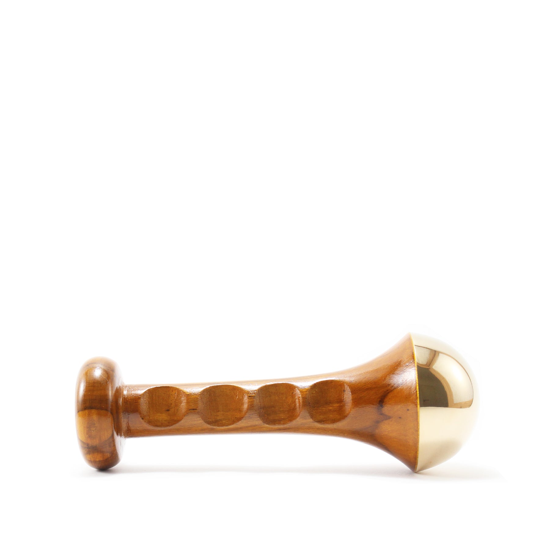 Kansa Wand Ayurvédique avec Poignée Ergonomique en Bois de Teck