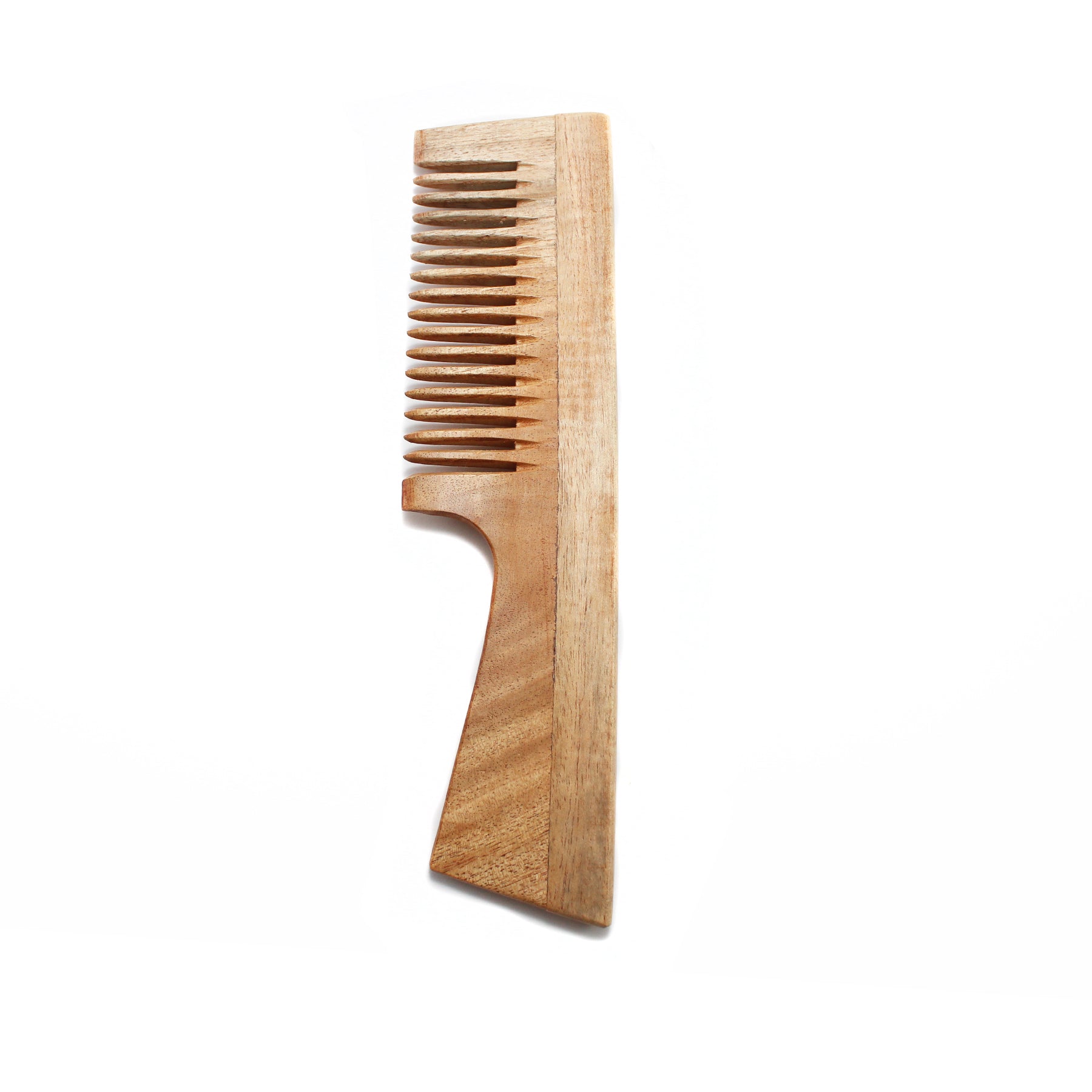 Pettine in Legno di Neem con Manico