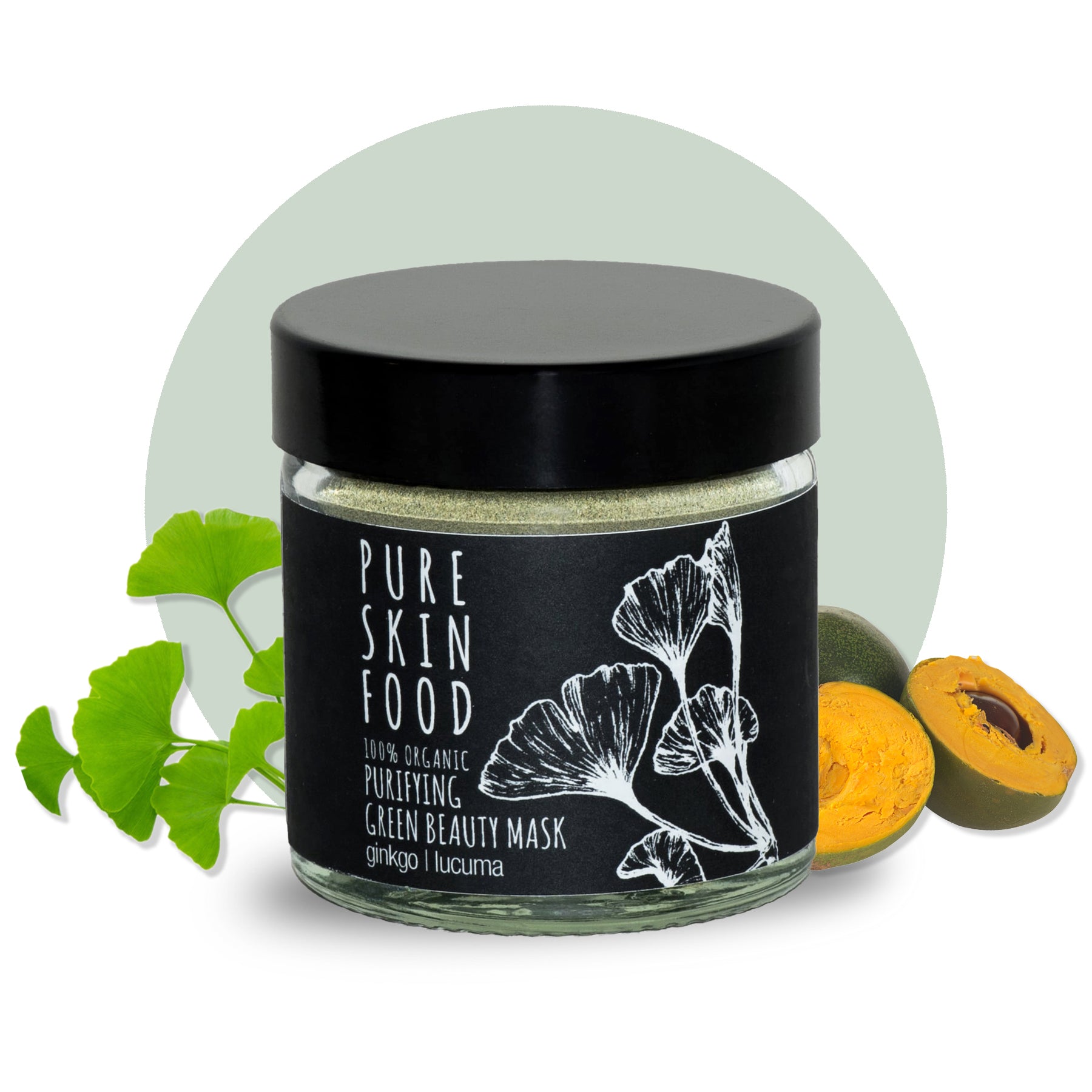 Masque visage Vert Purifiant au Ginkgo et Lucuma Bio