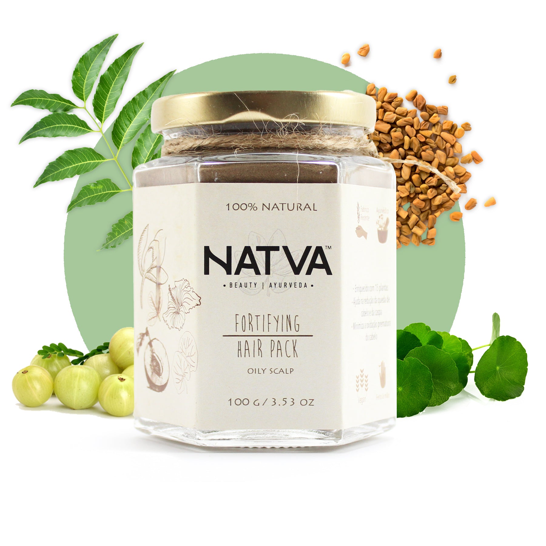 Masque Ayurvédique Renforçant pour Cheveux Normaux à Gras