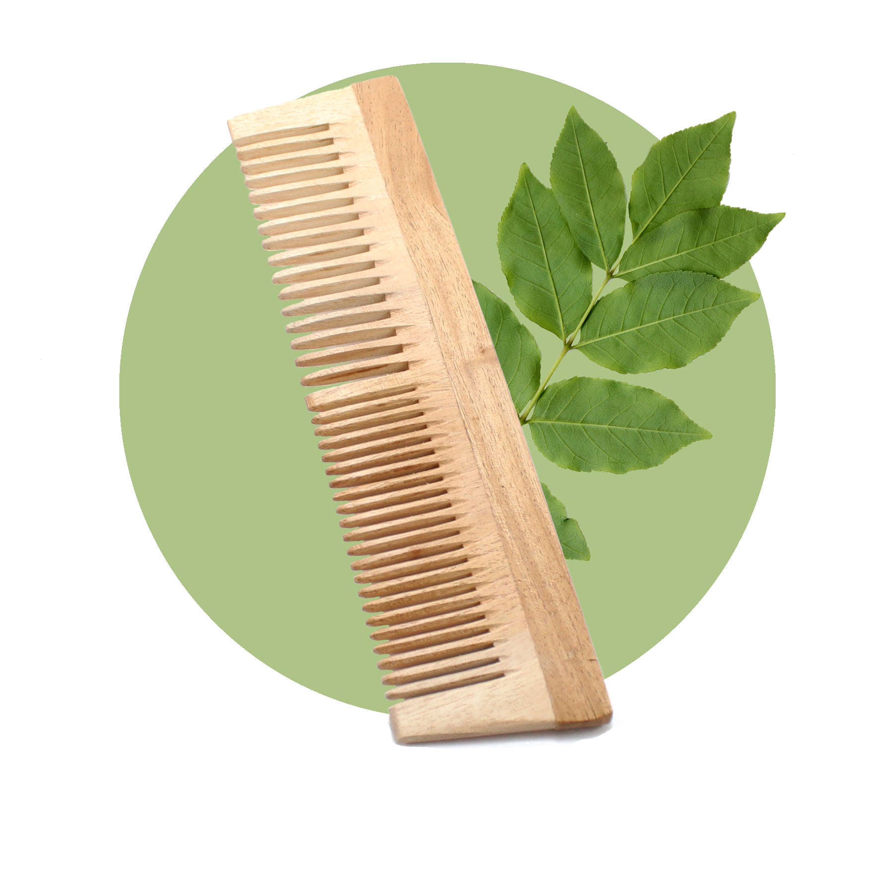 Peine en madera de neem