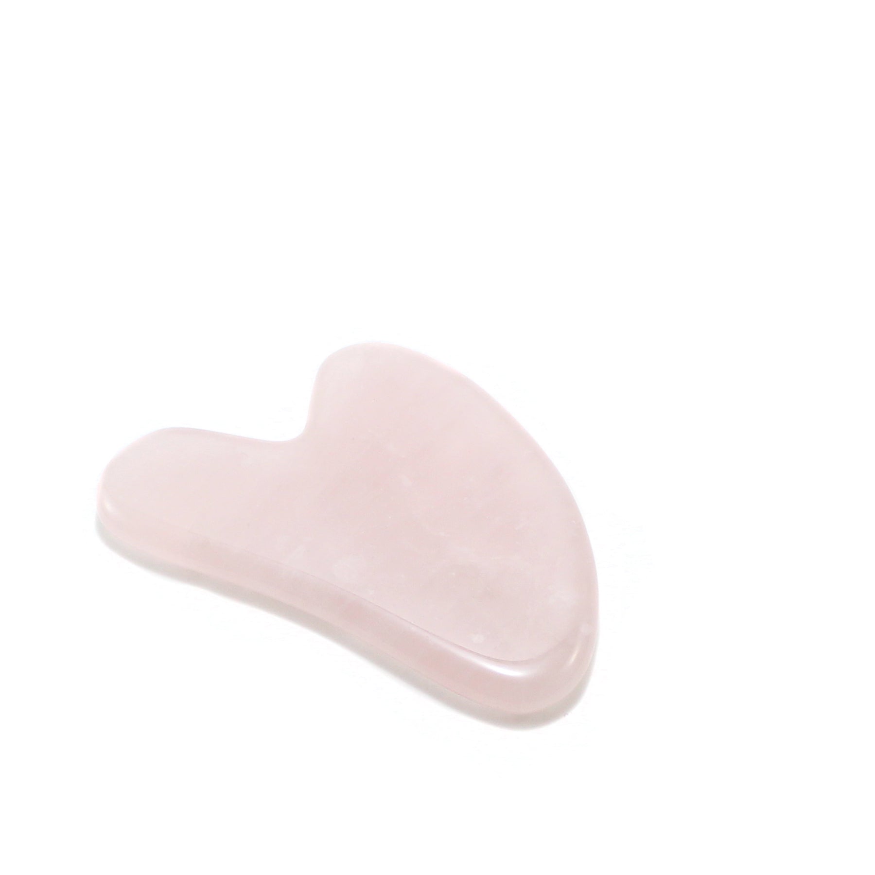 Gua Sha de Cuarzo Rosa Natural en Forma de Corazón