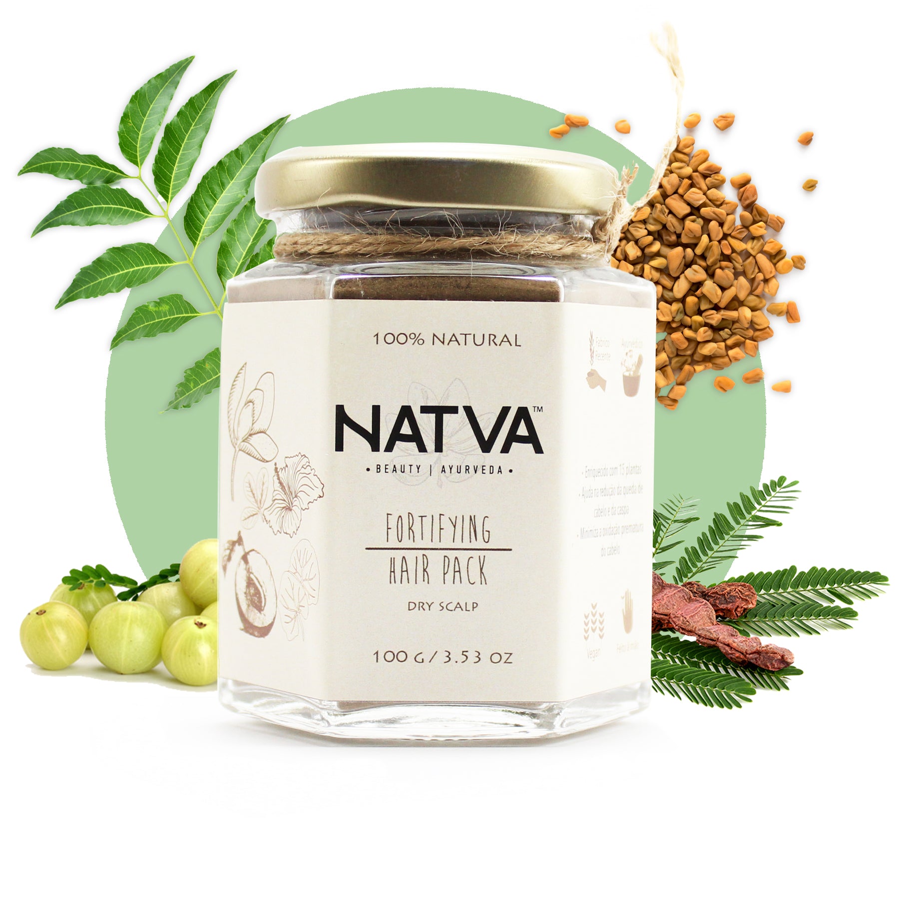 Masque Ayurvédique Fortifiant pour Cheveux Normaux à Secs
