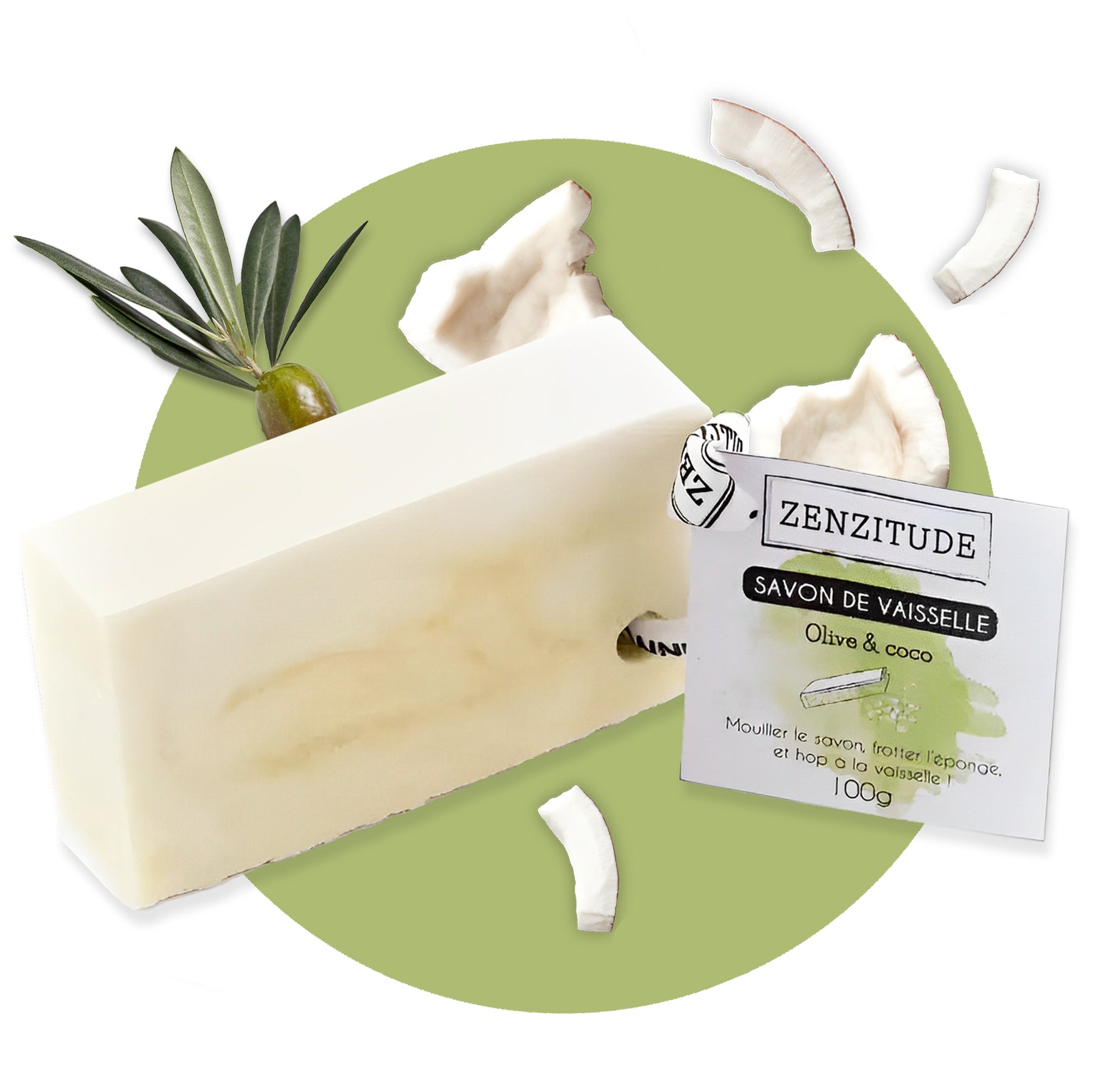 Savon Vaisselle à la Noix de Coco et à l'Huile d'Olive Bio