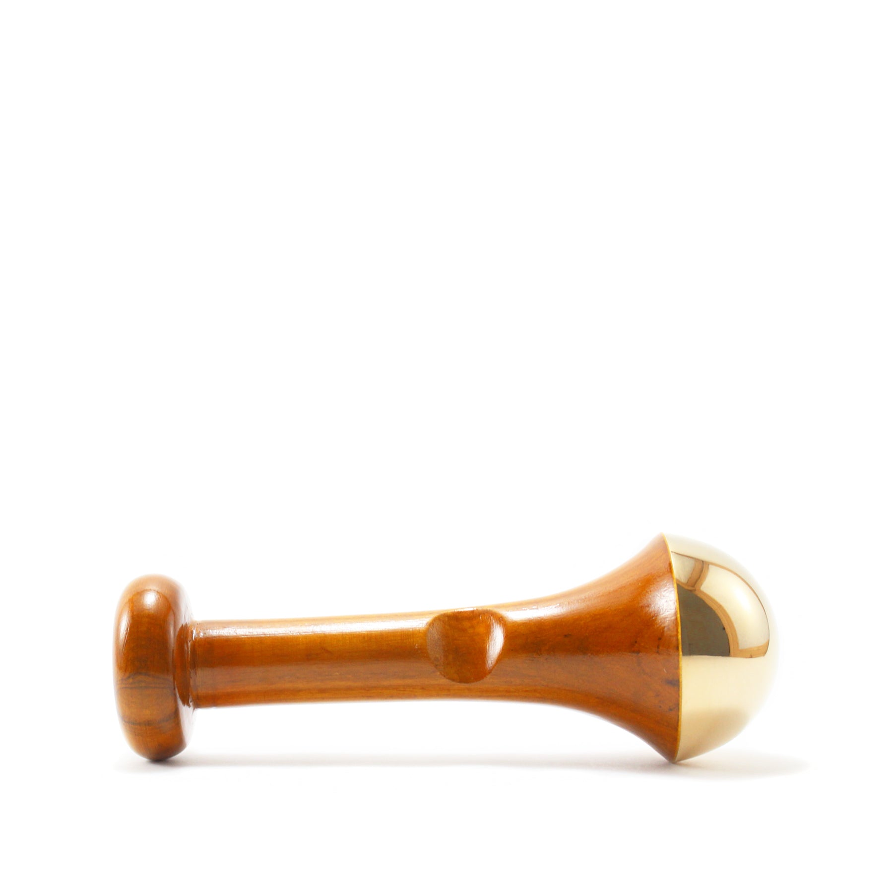 Kansa Wand Ayurvédique avec Poignée Ergonomique en Bois de Teck
