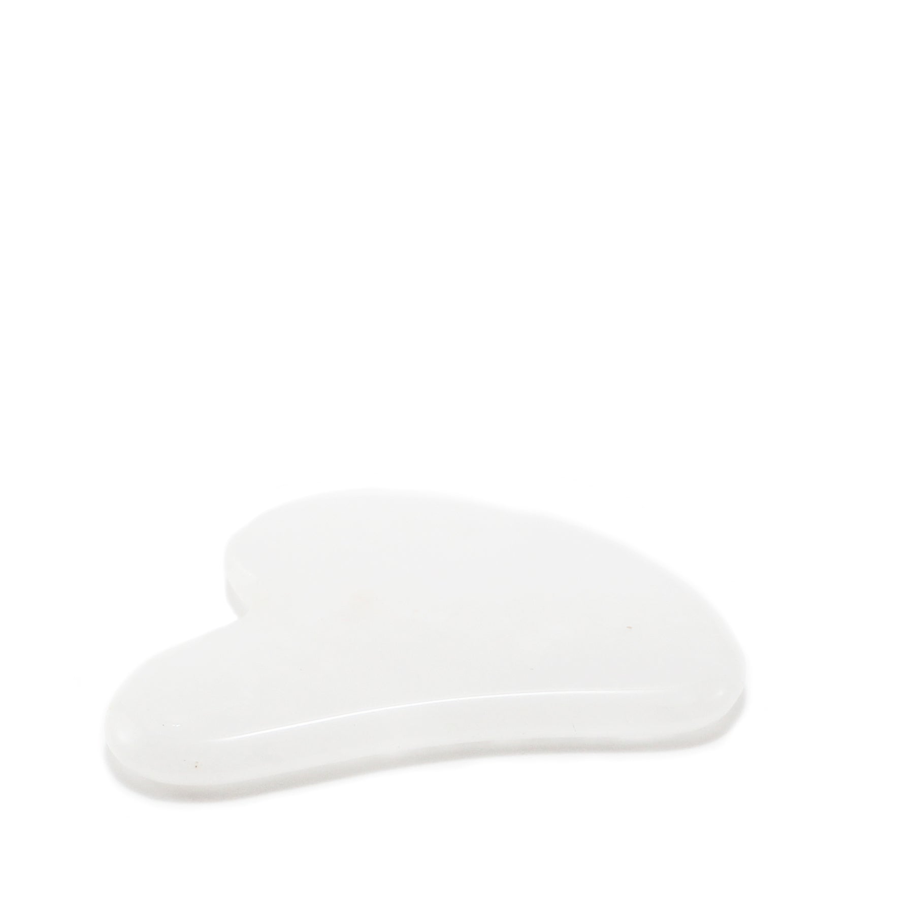 Gua Sha di quarzo bianco naturale a forma di cuore