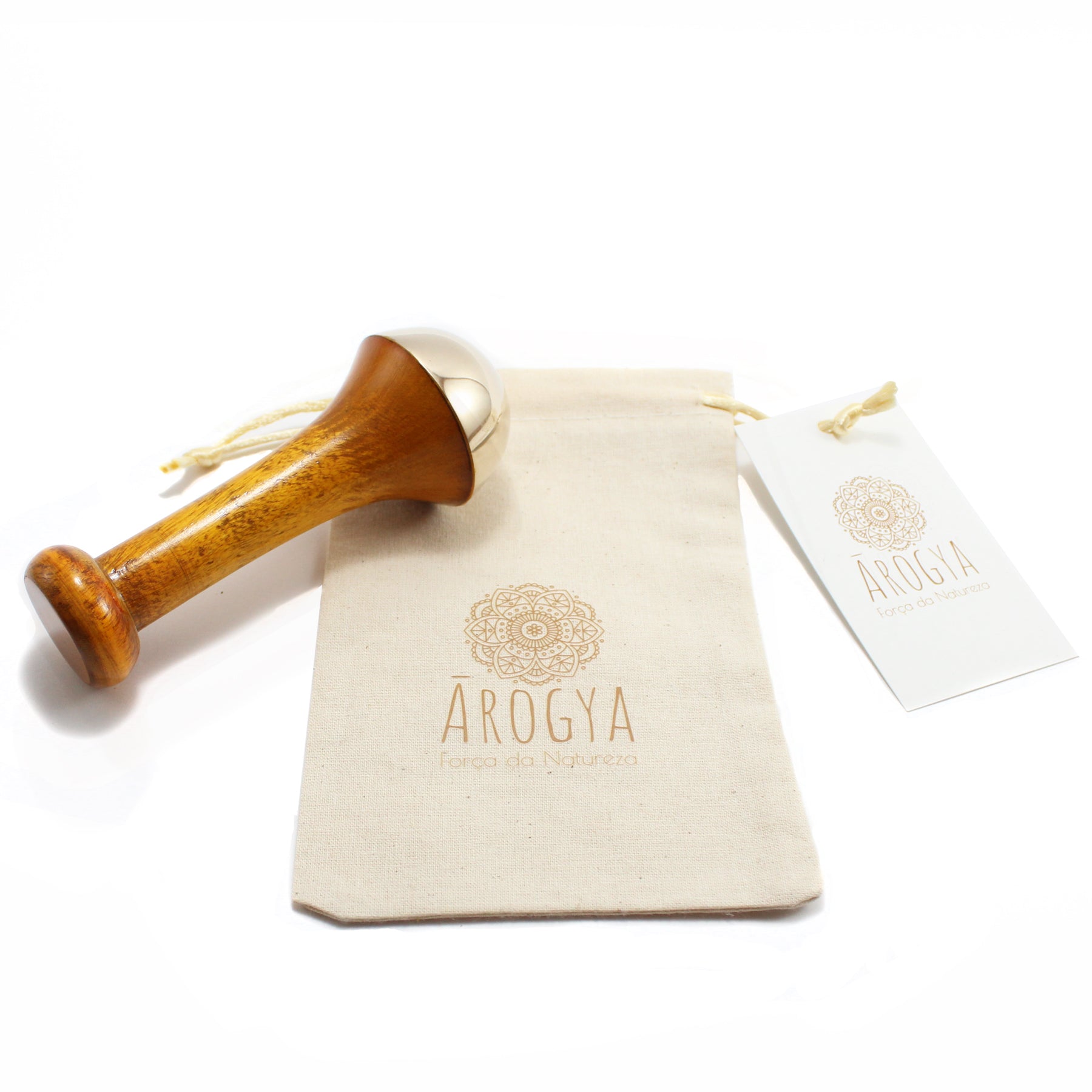 Gift set Kansa Wand in Neem Wood and Jojoba Oil