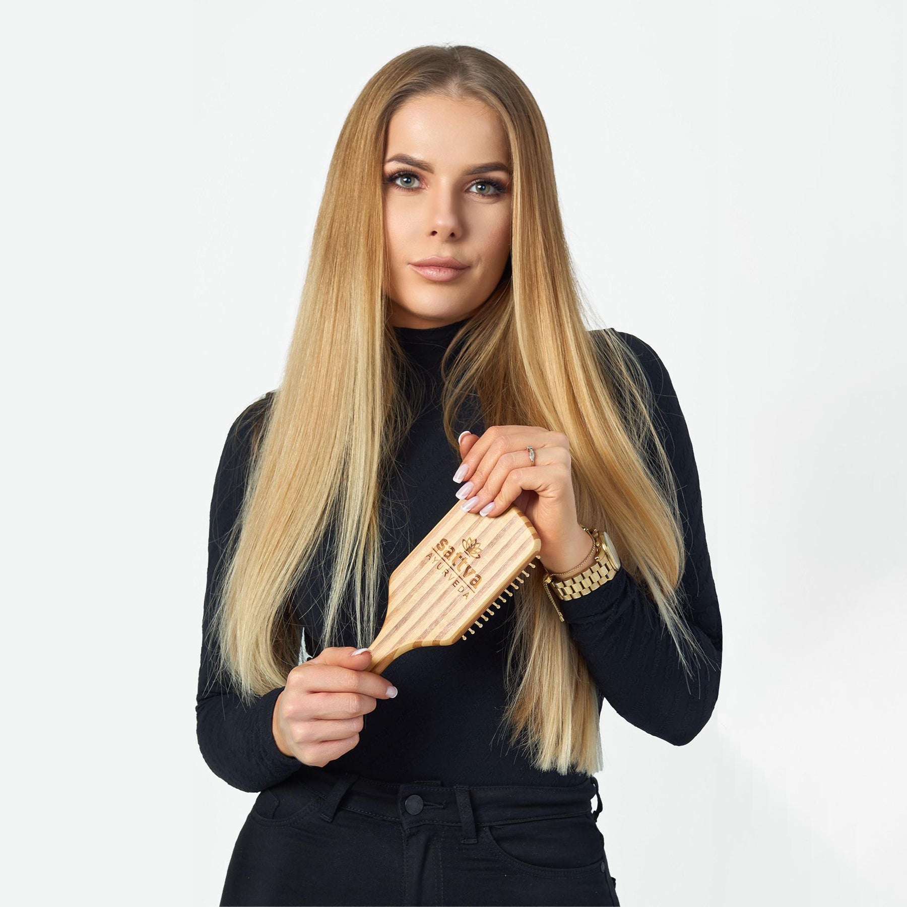 Cepillo de Bambú Natural para el Cabello
