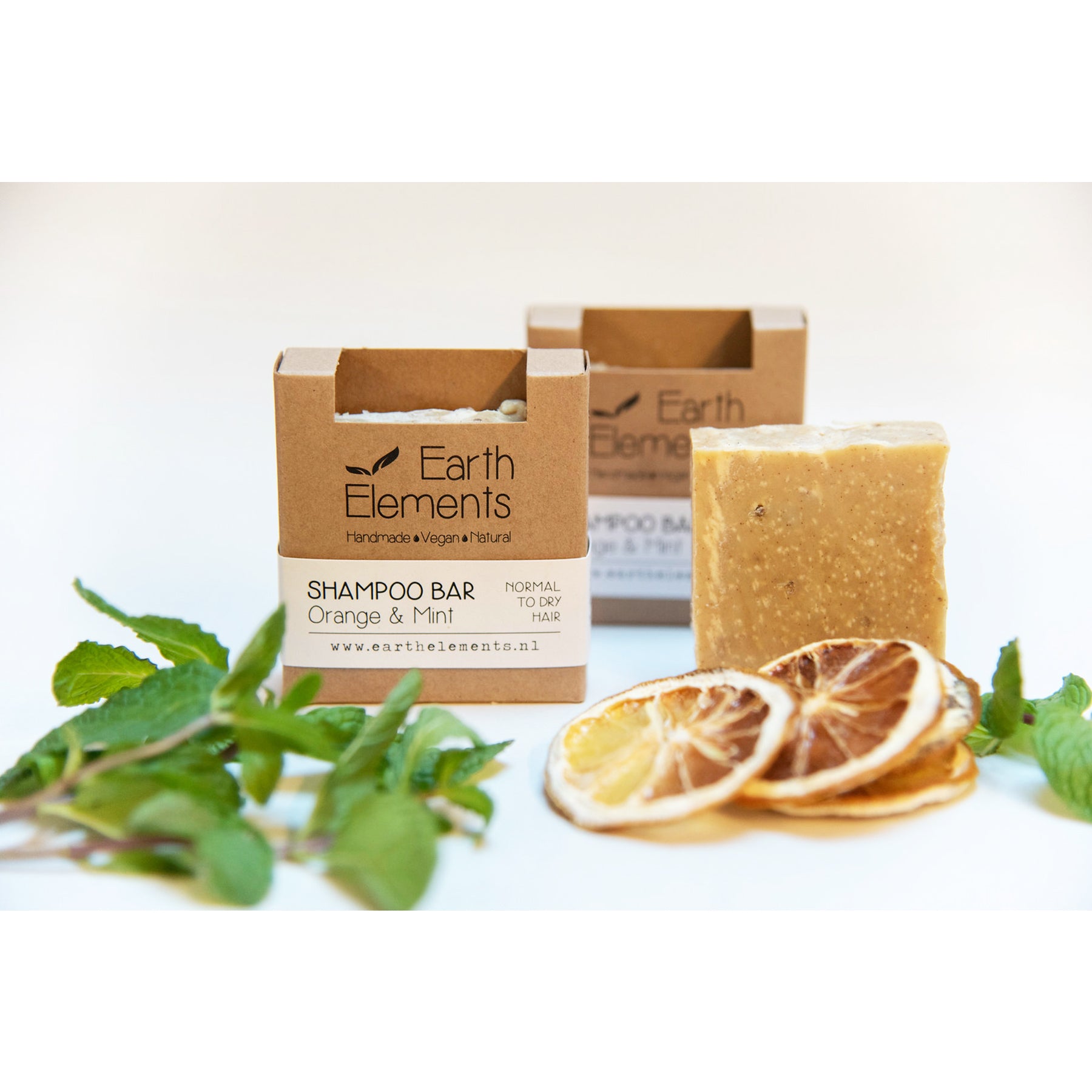 Shampoo Solido Naturale Arancia e Menta fatto a mano