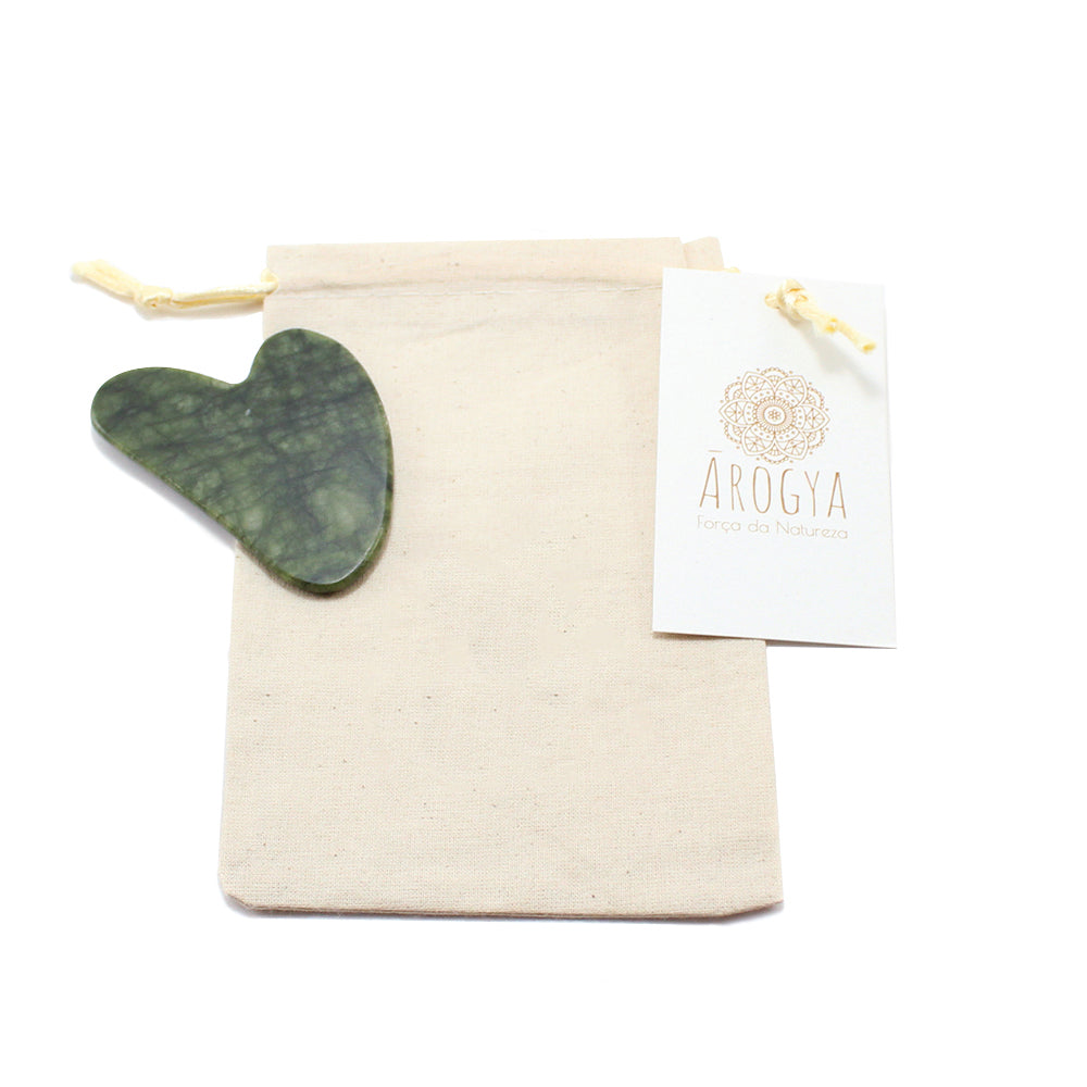 Heart Shaped Natural Jade Gua Sha