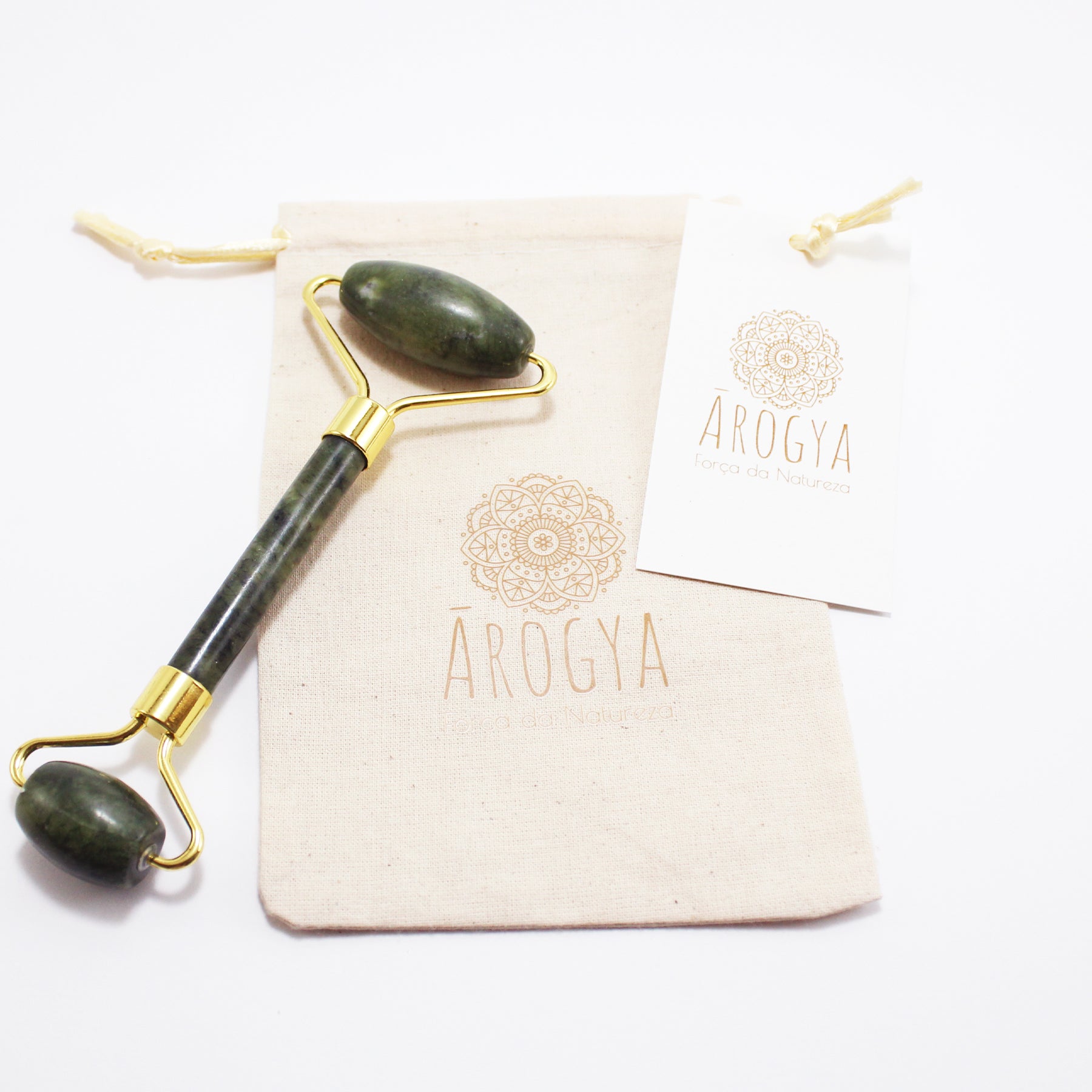 Gua Sha in the shape of a Heart and Double Jade Roll Gift set