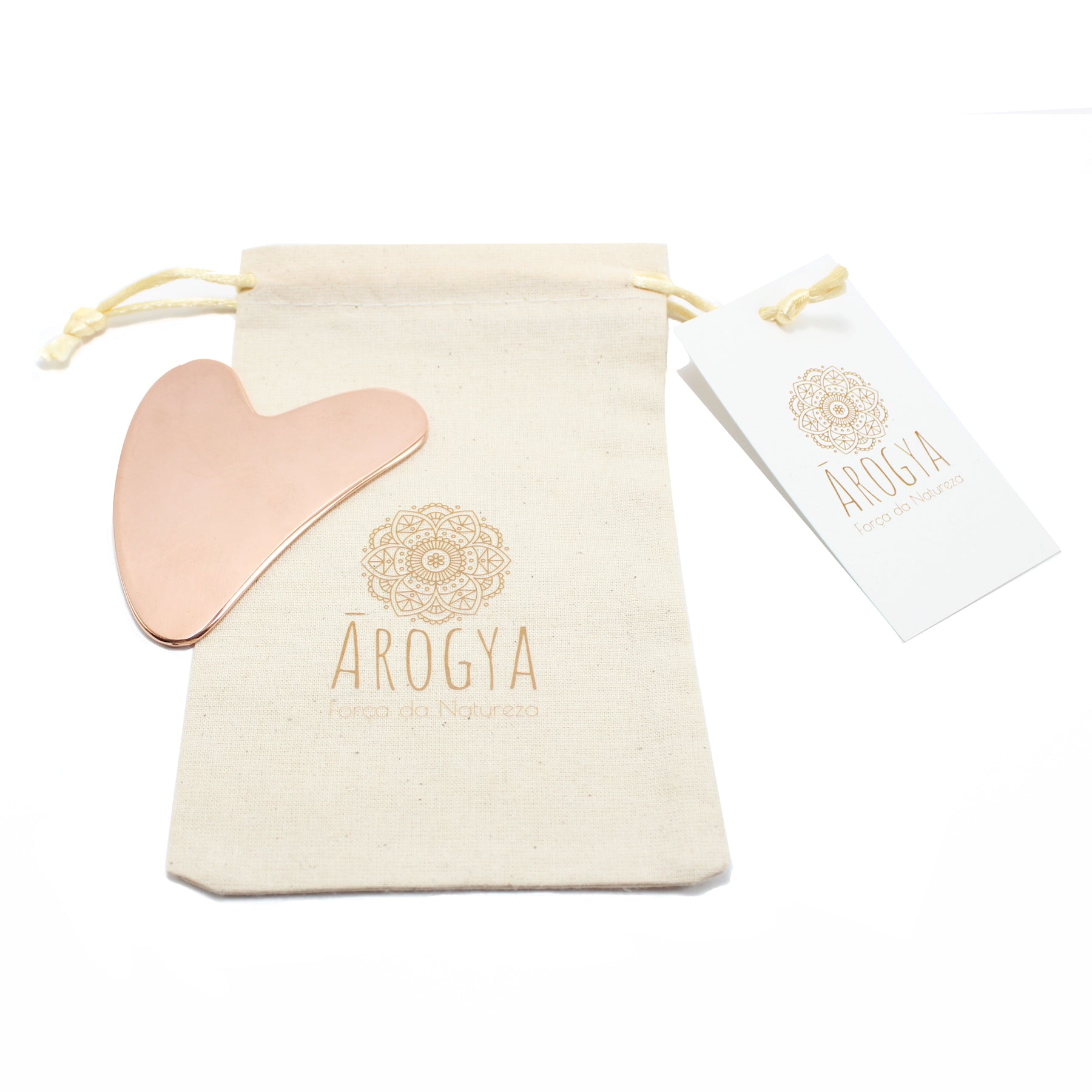 Cofanetto regalo Gua Sha a forma di cuore e bacchetta di rame
