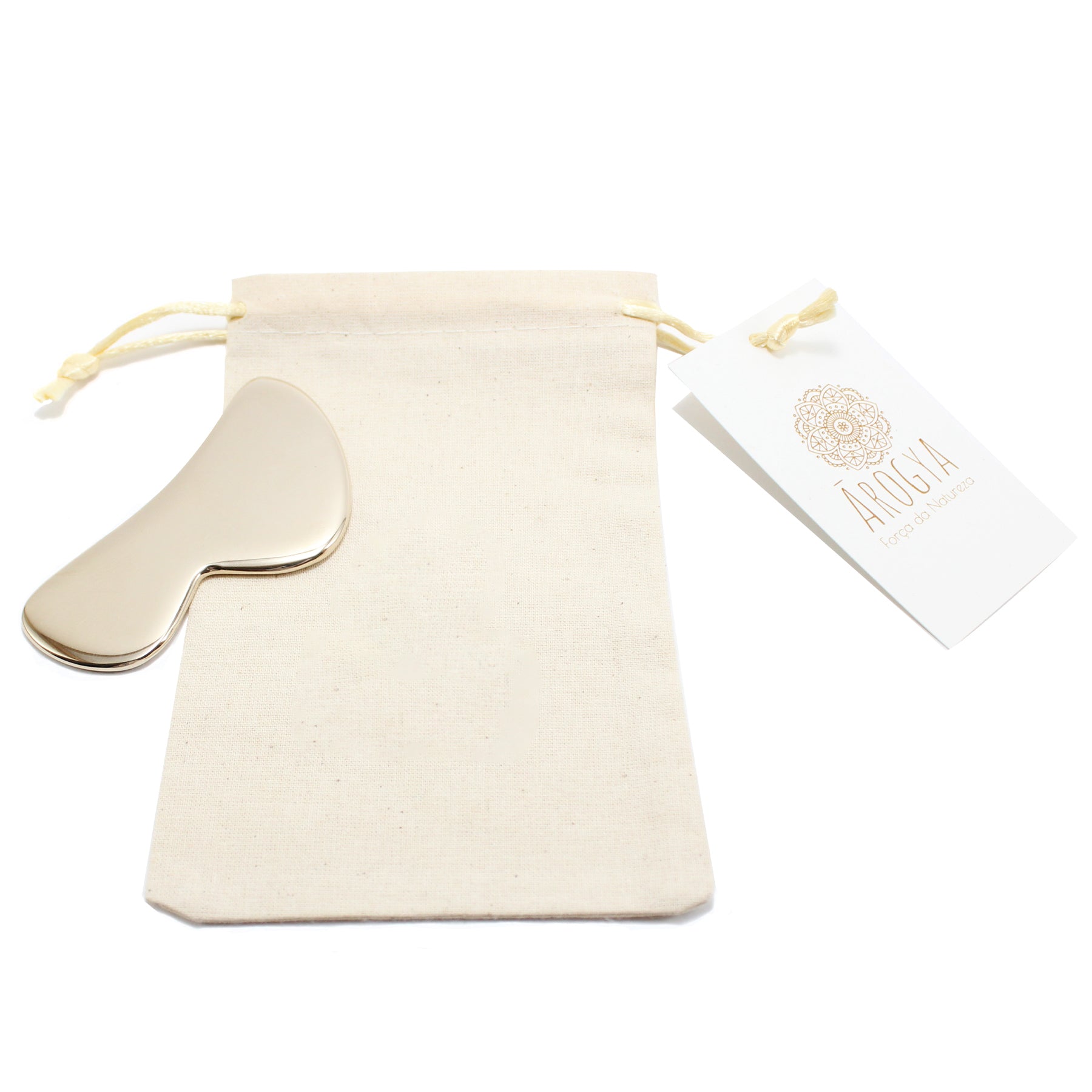 Kansa Gua Sha Ayurvédico em forma de B