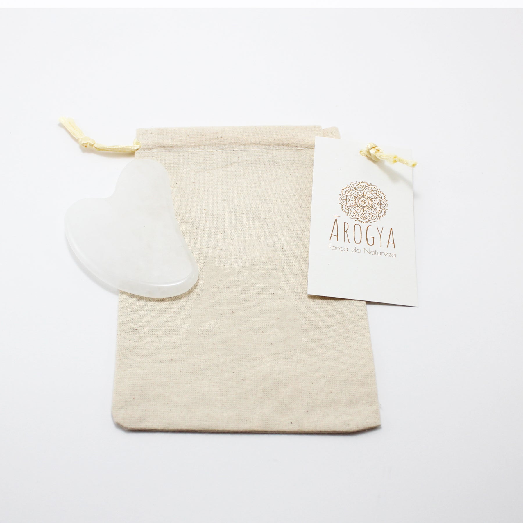 Gua Sha di quarzo bianco naturale a forma di cuore