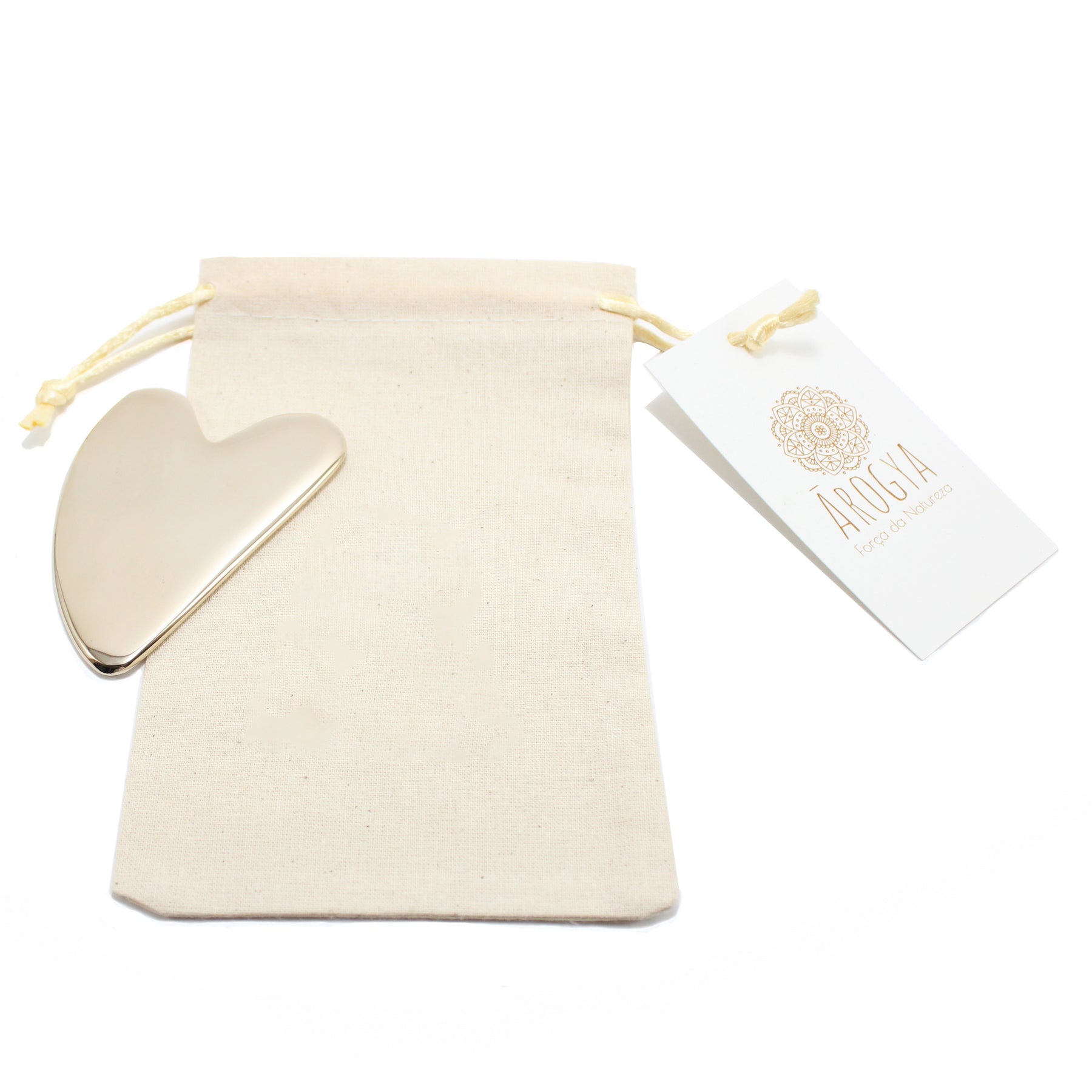 Kansa Gua Sha Ayurvédico en forma de Corazón