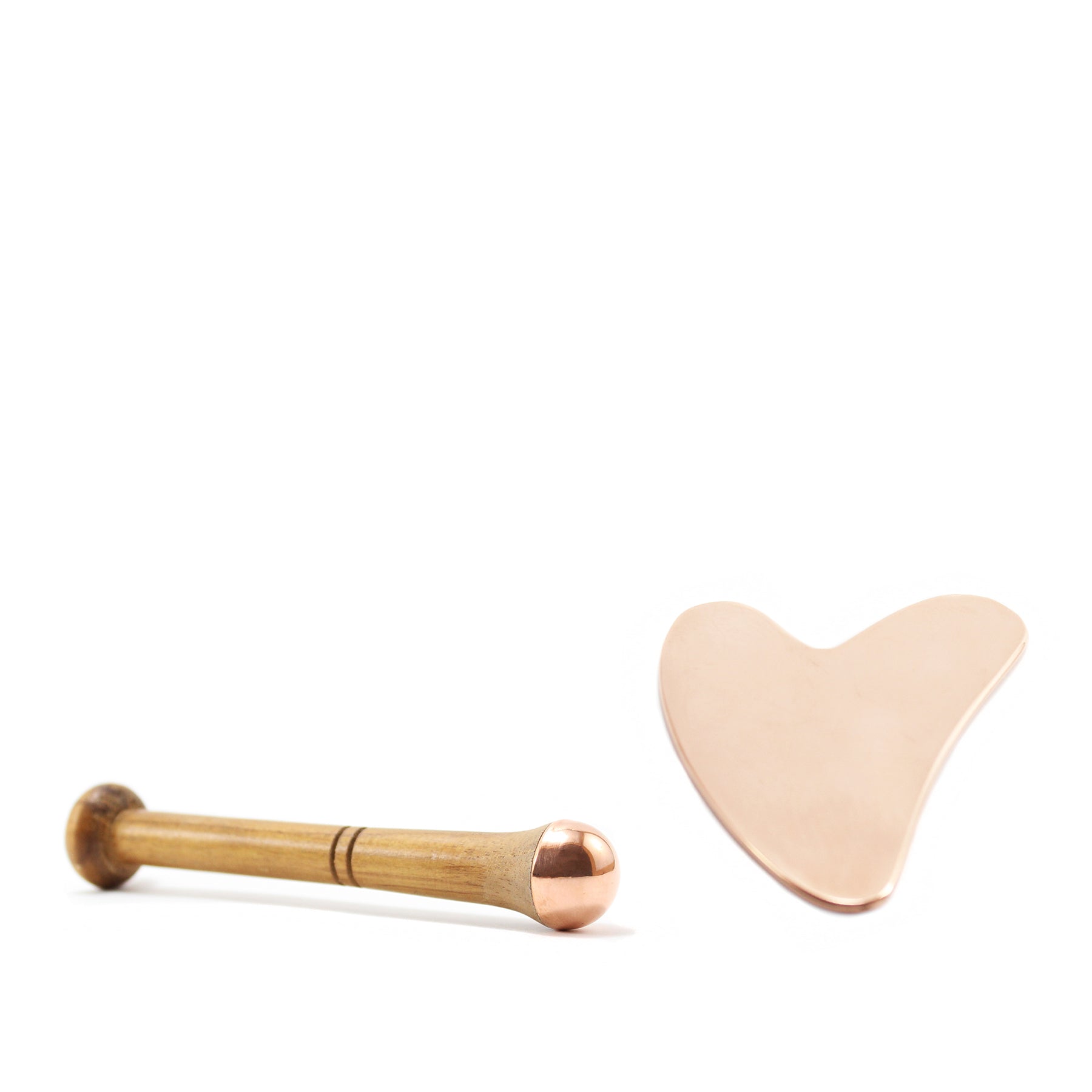 Cofanetto regalo Gua Sha a forma di cuore e bacchetta di rame