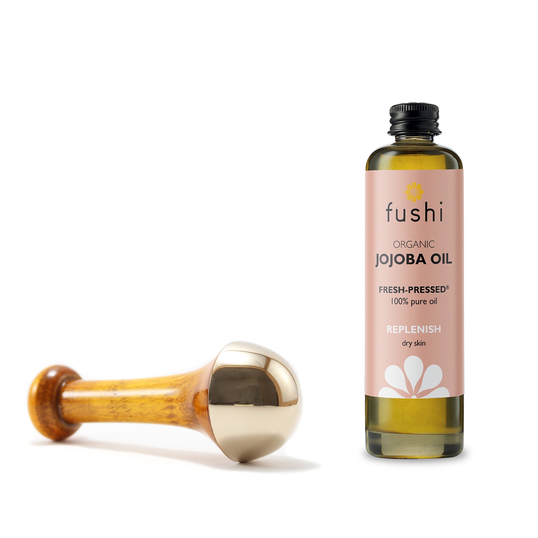 Gift set Kansa Wand in Neem Wood and Jojoba Oil
