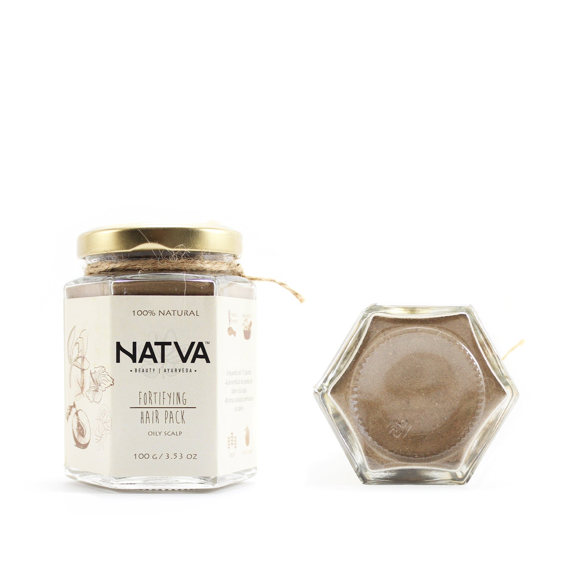 Estuche de regalo Mascarilla fortalecedora y Champú sólido de limón y tomillo para cabello graso
