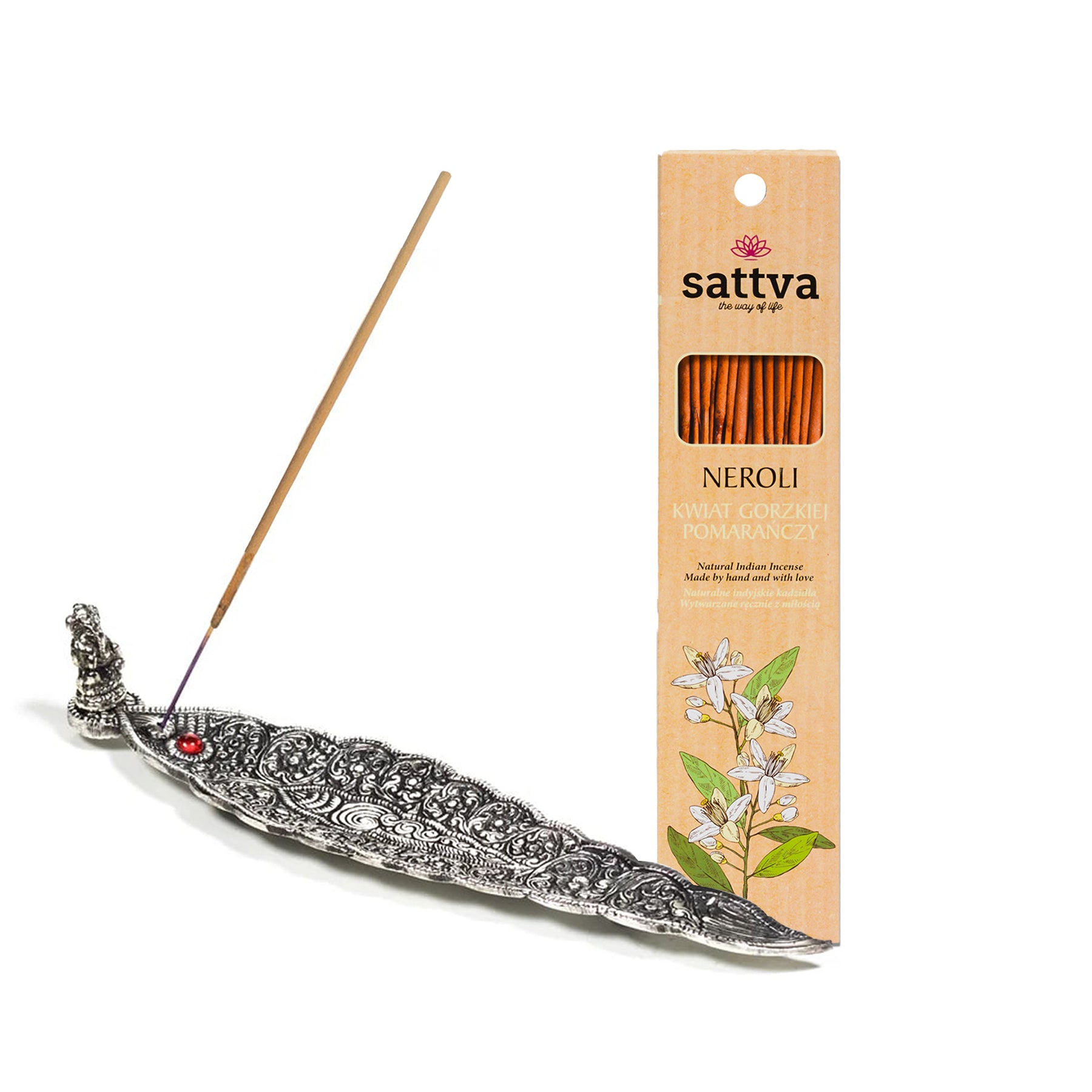 Gift set Neroli incense and Ganesh holder