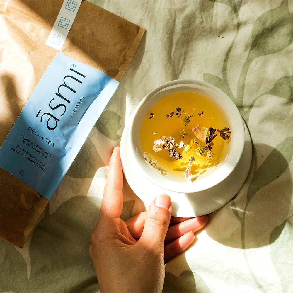 Relax Tea with Chamomile and Rose Petals in Eco-Friendly Paper Bag