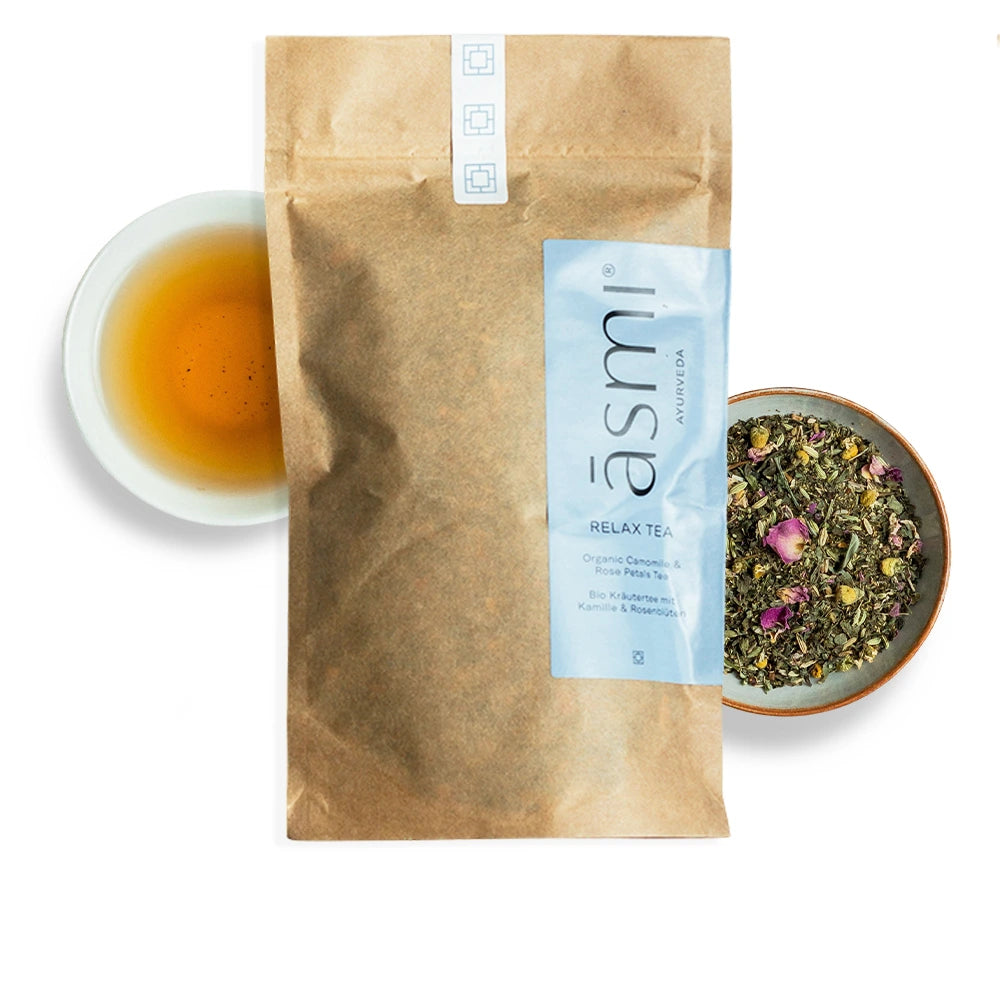 Relax Tea with Chamomile and Rose Petals in Eco-Friendly Paper Bag