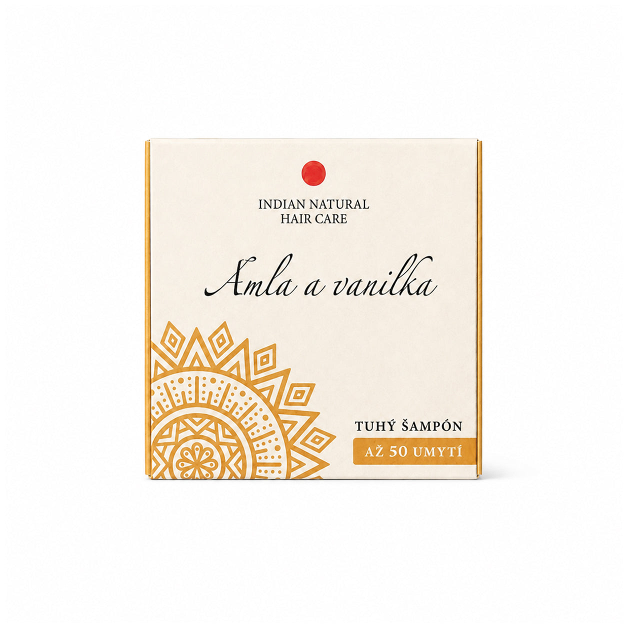 Embalagem do champô sólido de Amla e Baunilha