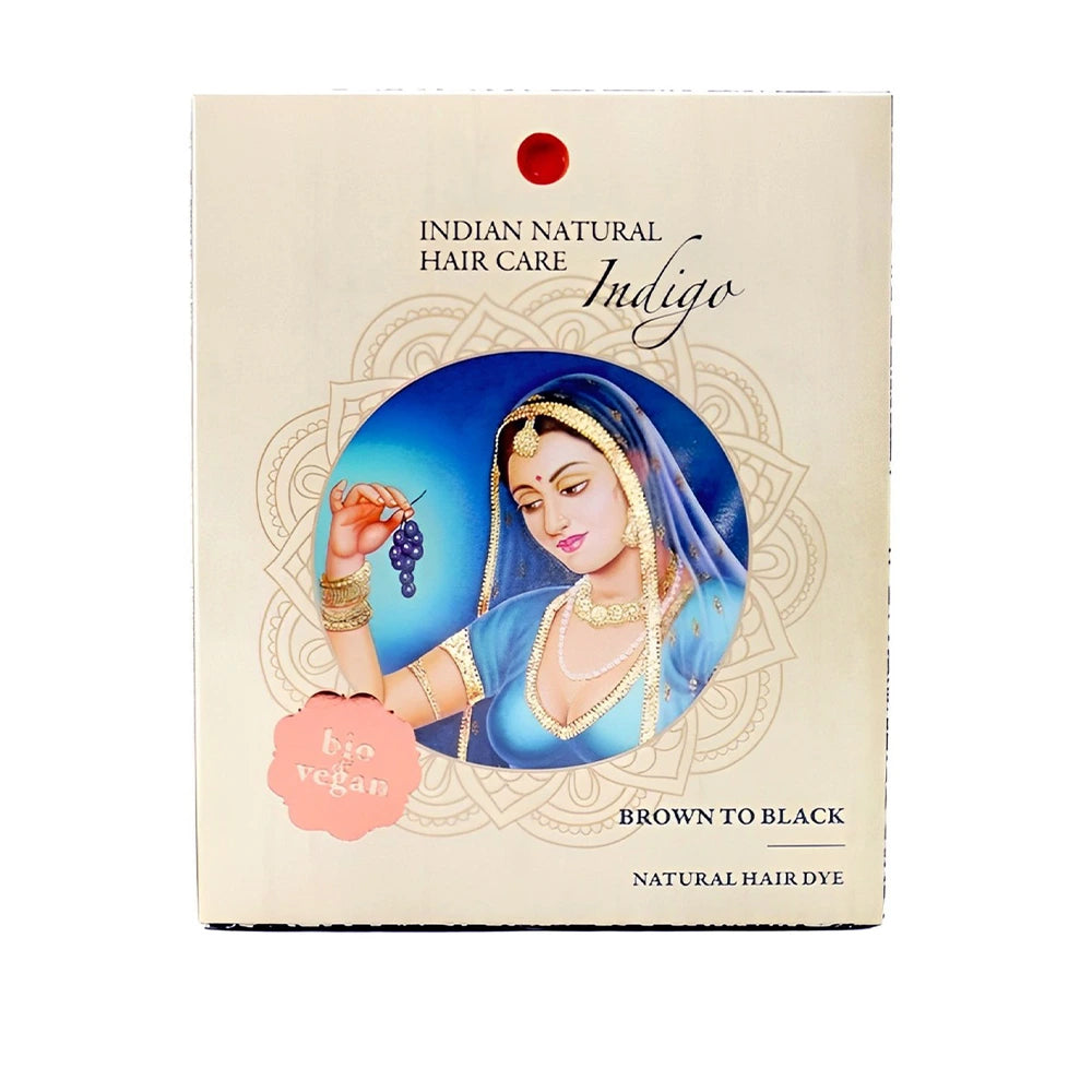 Indigo Coloration Naturelle pour Cheveux Bruns Foncés à Noirs