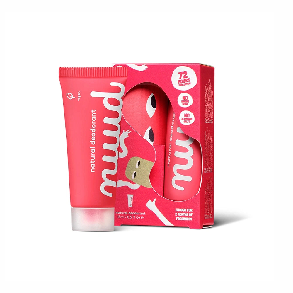 Desodorizante em creme vegano e eco-friendly da nuud, sem químicos sintéticos, embalagem sustentável.
