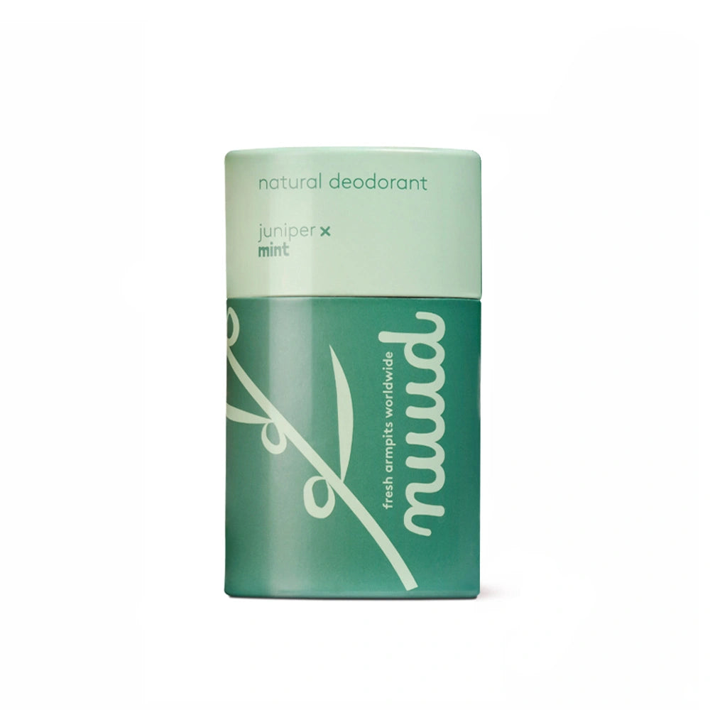 Desodorizante natural vegan nuud com zimbro e menta – frescura duradoura, fórmula com microsilver, embalagem sustentável.