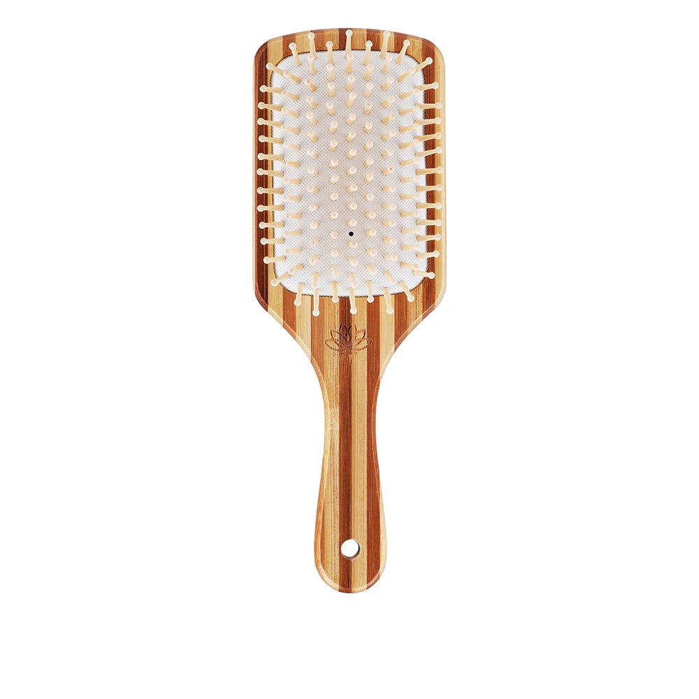 Escova de cabelo de bambu natural Sattva Ayurveda para desembaraçar o cabelo sem puxar