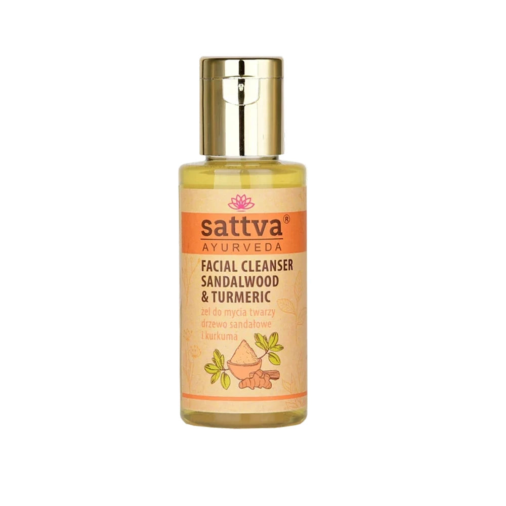 Gel de Limpeza Facial com Sândalo e Curcuma Sattva Ayurveda 100 ml