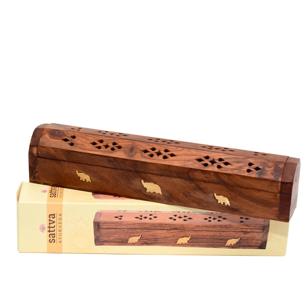 Elephant Wooden Incense Box