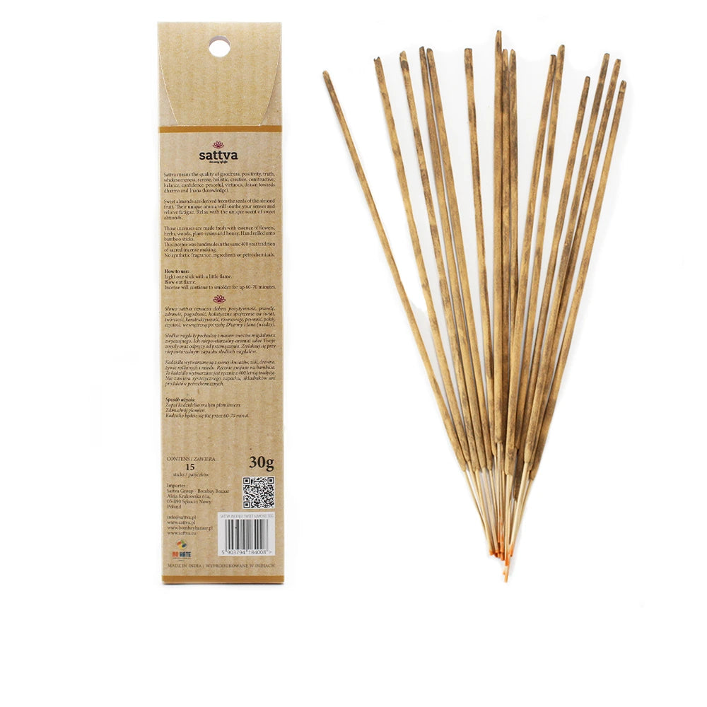 Paus de Incenso Naturais Artesanais de Amêndoas Doces