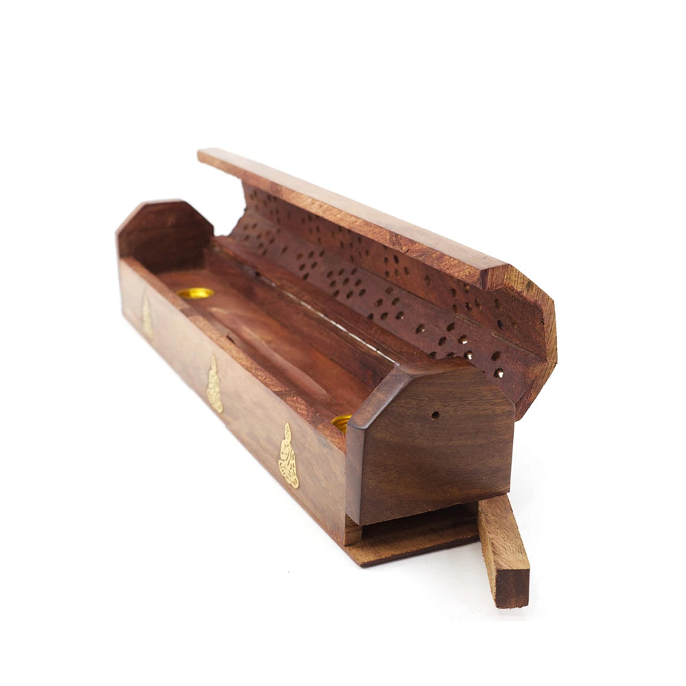 Buddha Wooden Incense Box