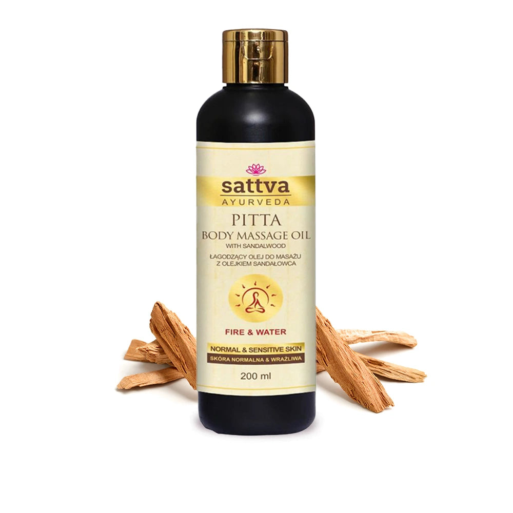 Ayurvedic Pitta Body Massage Oil with Sandalwood