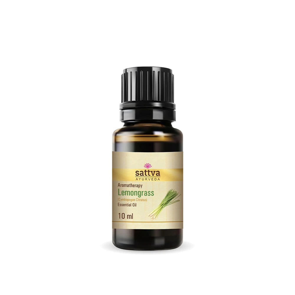 Óleo essencial de erva-príncipe Sattva Ayurveda 100% puro para aromaterapia, frescura natural e bem-estar ayurvédico.