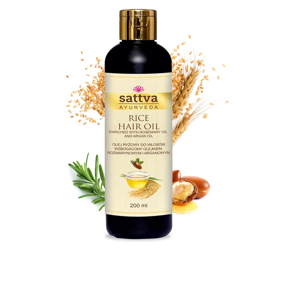 Ayurvedic Rice Hair Oil with Rosemary & Argan