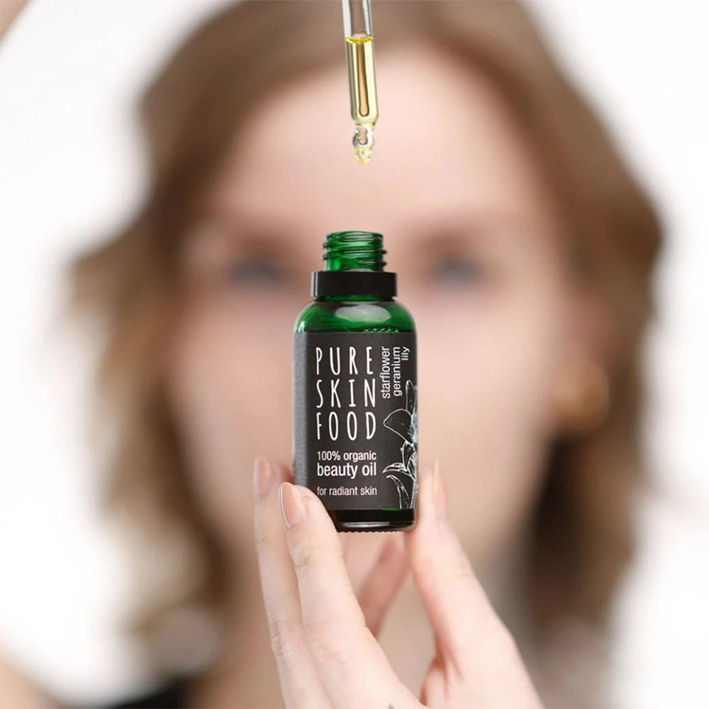 Organic Facial Oil for Radiant Skin with Lily & Geranium