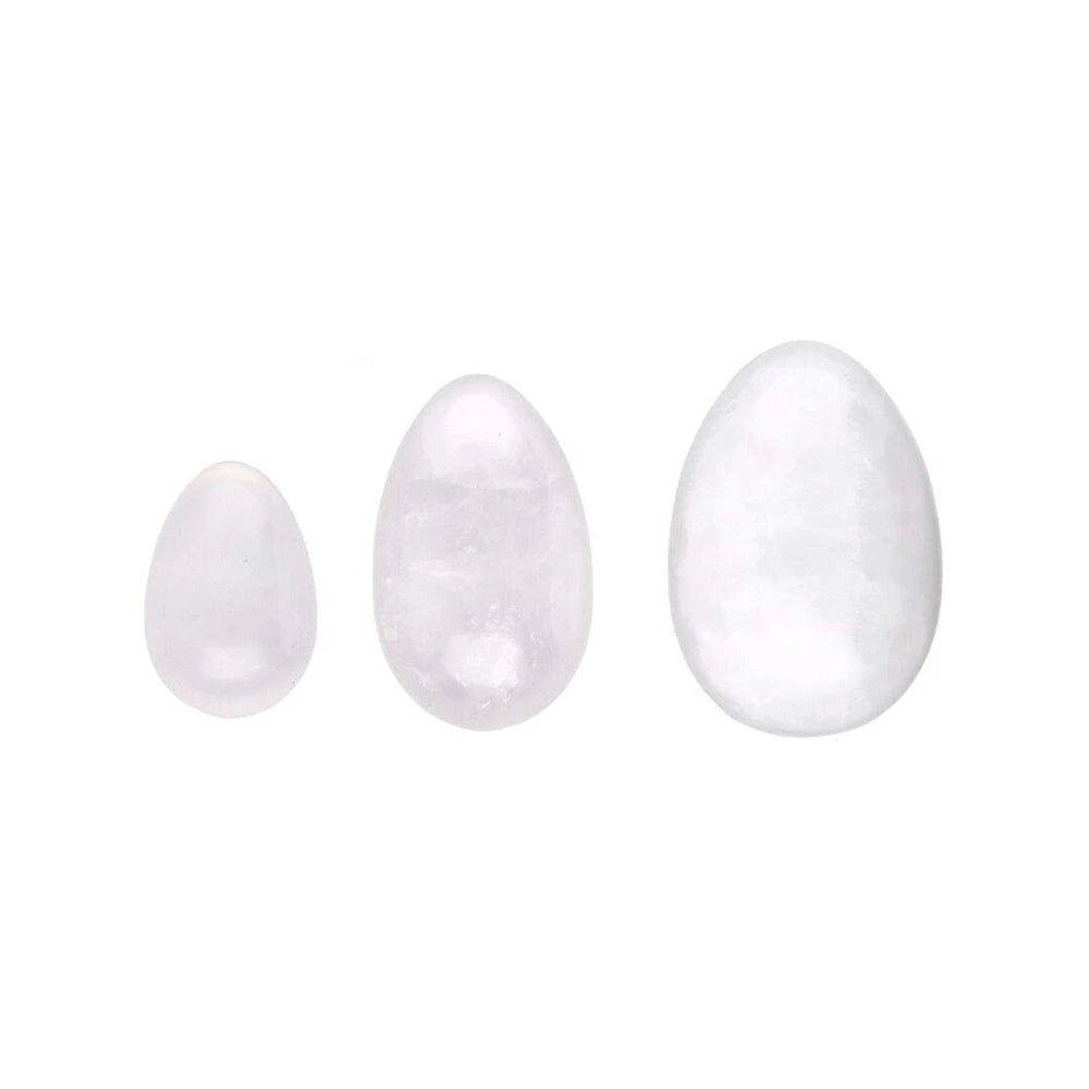 Pack de 3 Yoni Eggs en Quartz Blanc