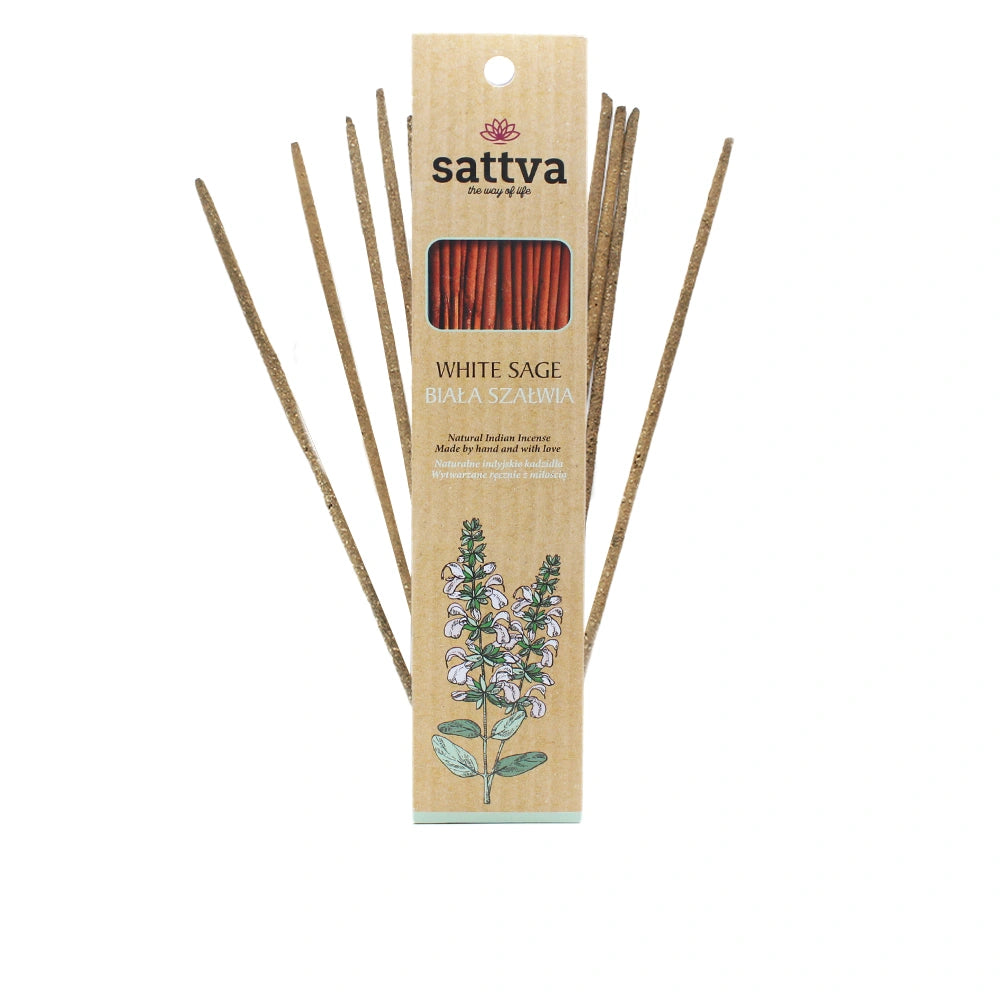 Bâtonnets d'Encens Naturels Sauge Blanche faits à la main