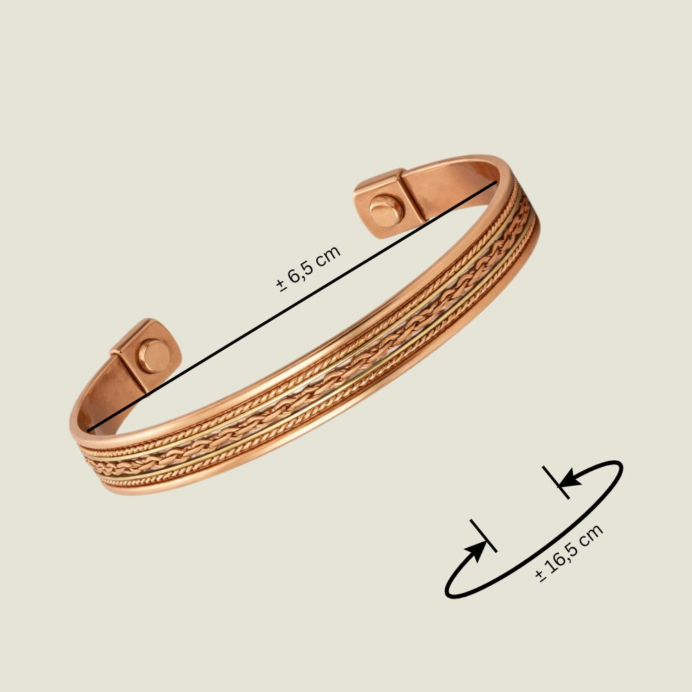 Pulseira magnética de cobre para dores nas articulações e músculos
