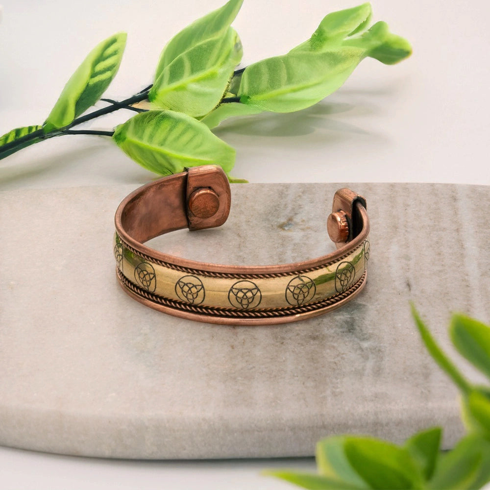 Pulseira magnética de cobre para aliviar dores articulares e promover conforto