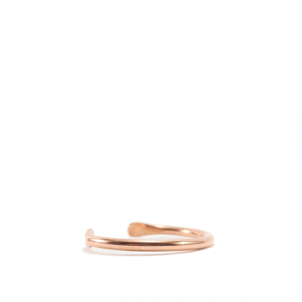 Pulseira Samana lisa em cobre puro, promovendo energia vital, equilíbrio e relaxamento