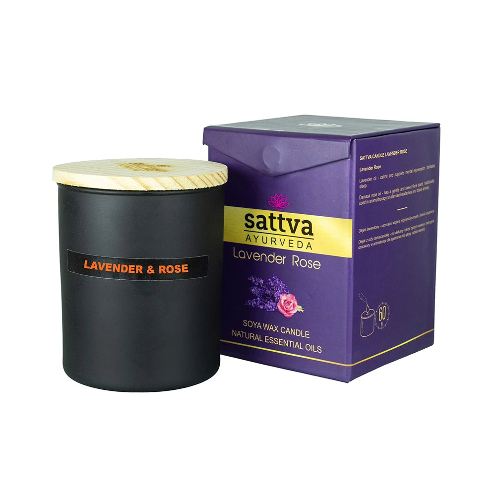 Soy Wax Candle with Lavender & Indian Rose