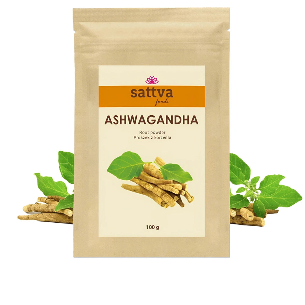 Ashwagandha em Pó Biológica adaptogénica para equilíbrio emocional