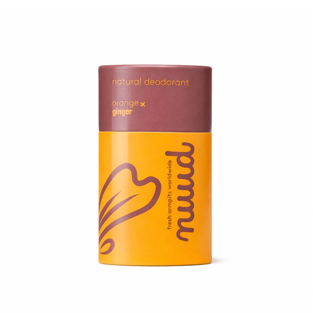 Stick desodorizante natural Laranja e Gengibre – proteção vegana e cruelty-free, eco-friendly.