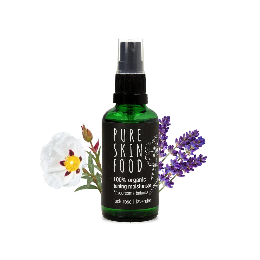 Tónico Hidratante Biológico com Esteva e Alfazema – Tónico Ayurvédico Natural para Todos os Tipos de Pele, especialmente recomendado para pele com manchas, seca, irritada e poros dilatados.